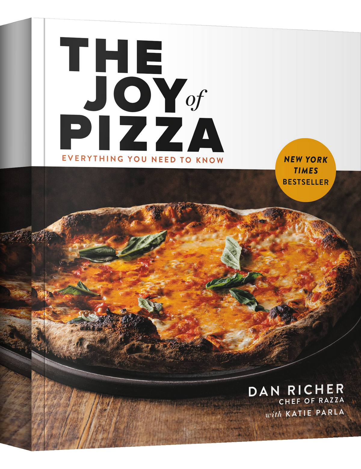 The Joy of Pizza by Dan Richer & Katie Parla hardback cookbook — front cover