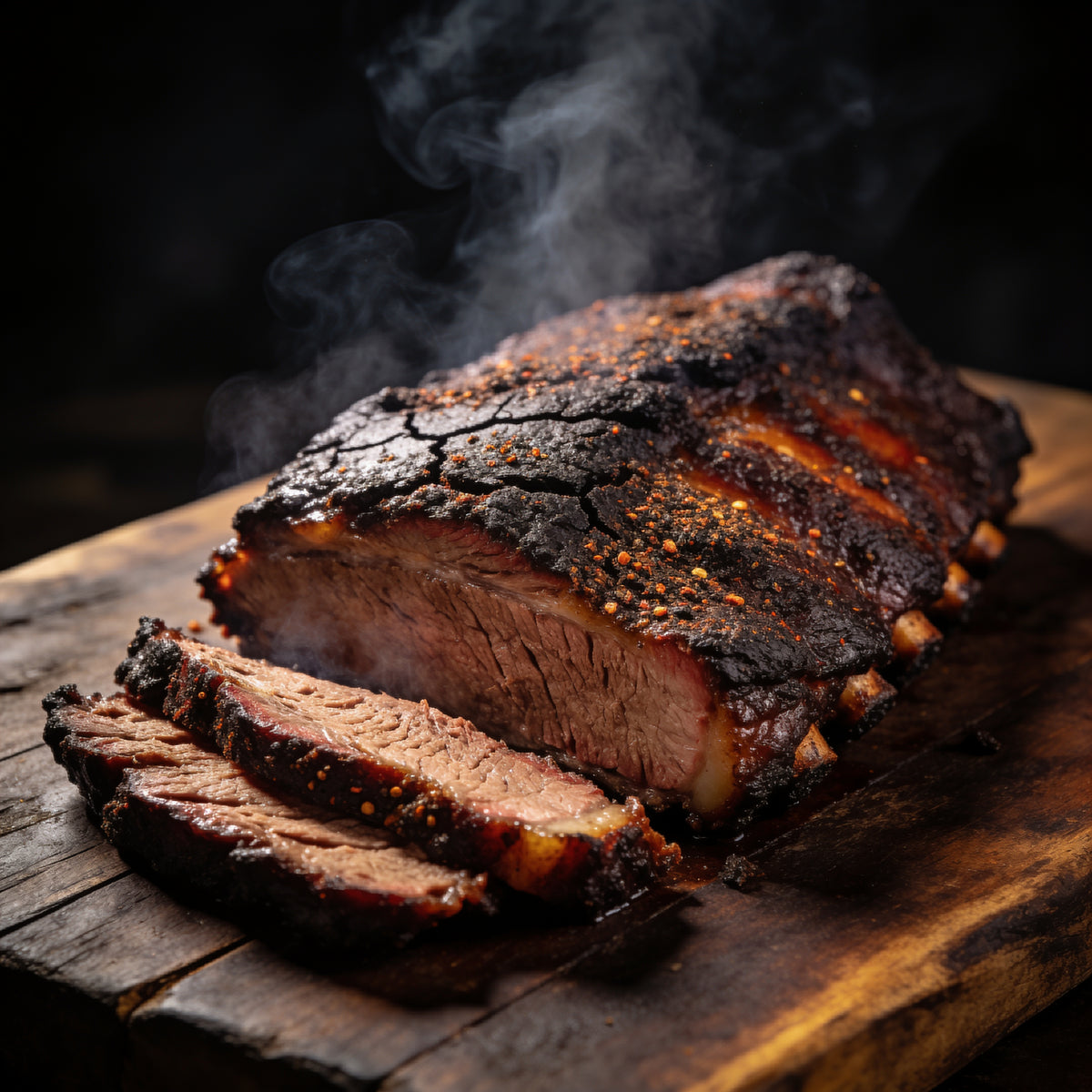 Kosmos Q Cow Cover Hot Rub seasoning on a grilled beef brisket