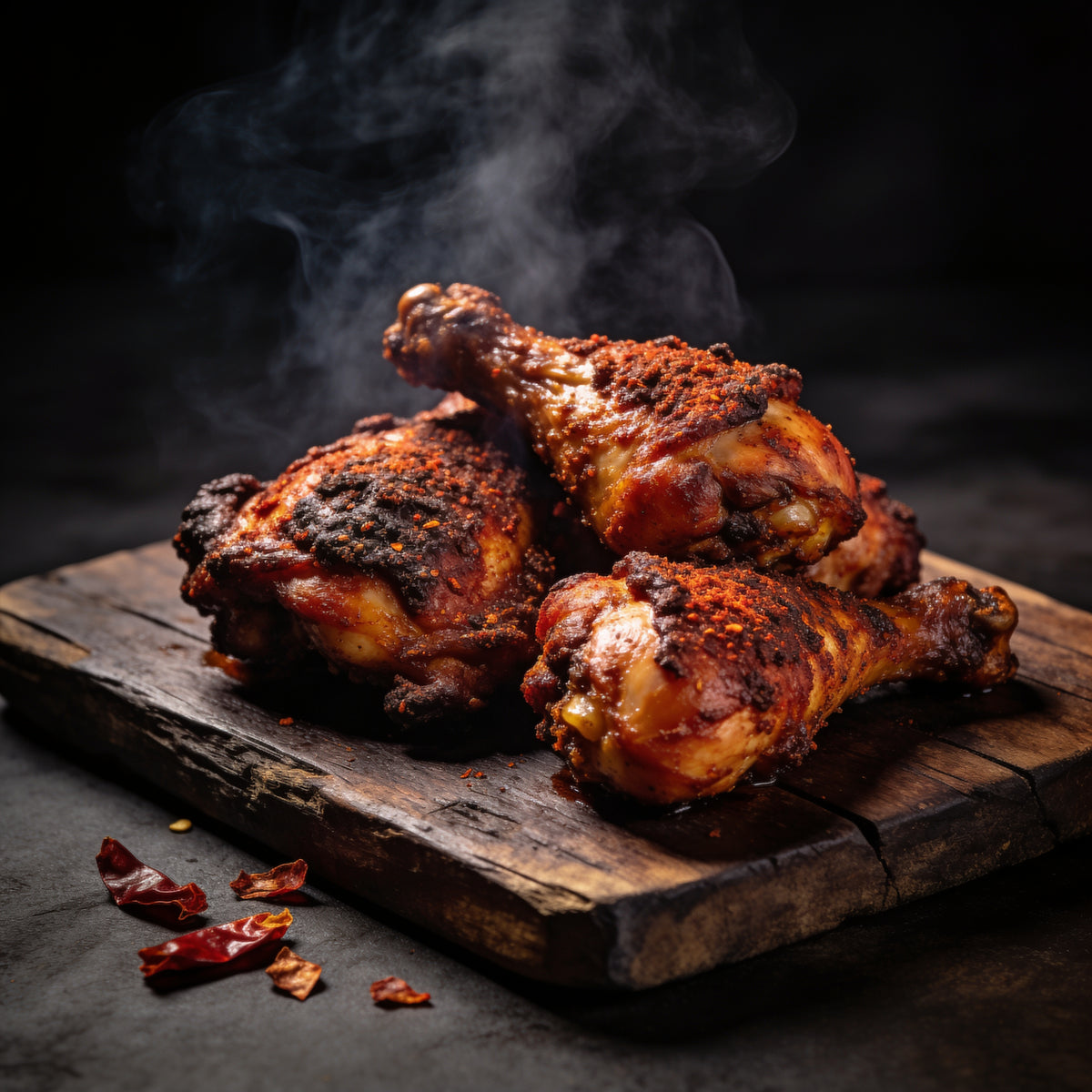 Kosmos Q Hot Dirty Bird Rub seasoning dusted on grilled chicken