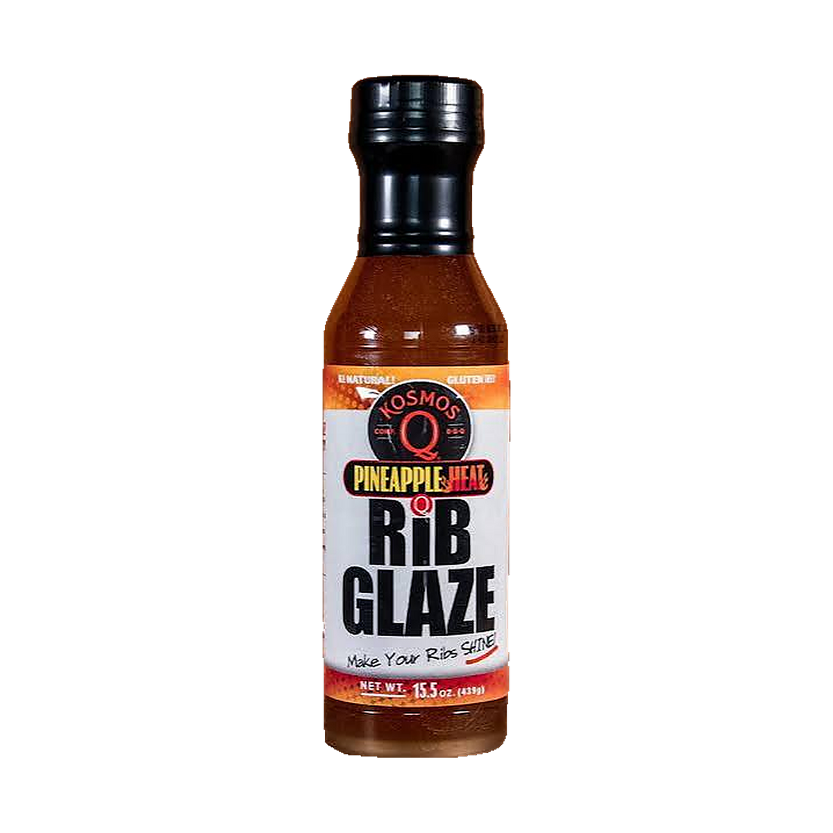 Kosmos Q Pineapple Heat Rib Glaze 439g glaze — front of the bottle on a transparent background
