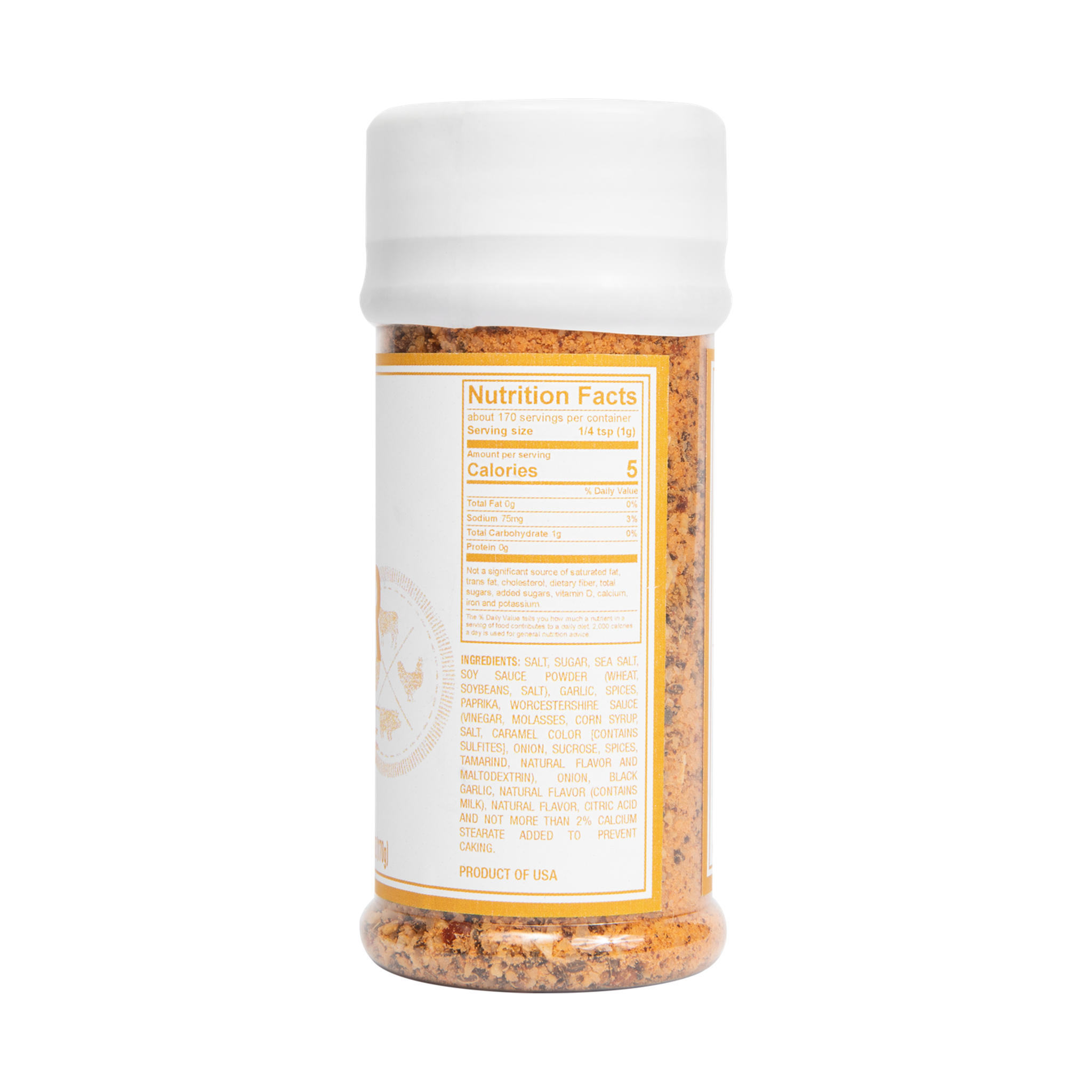 Lillie's Q Steak Butter Seasoning 192g — ingredients and nutrition panel, transparent background