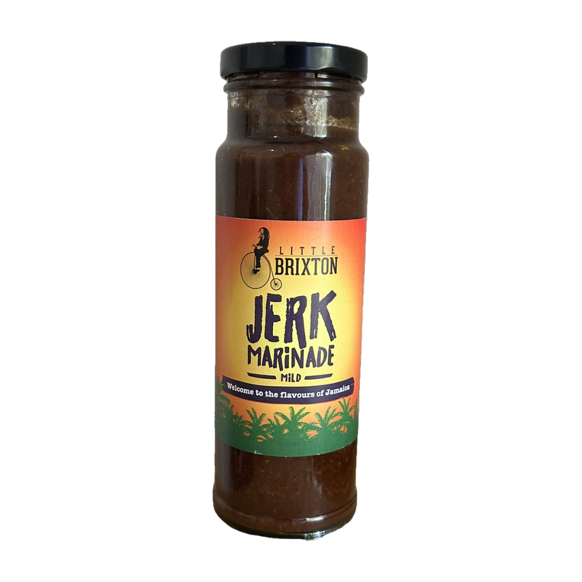Little Brixton Jerk Marinade, front of bottle on transparent background