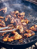 Live Fire by Helen Graves hardback cookbook — chicken wings with tahini and za'atar on the grill