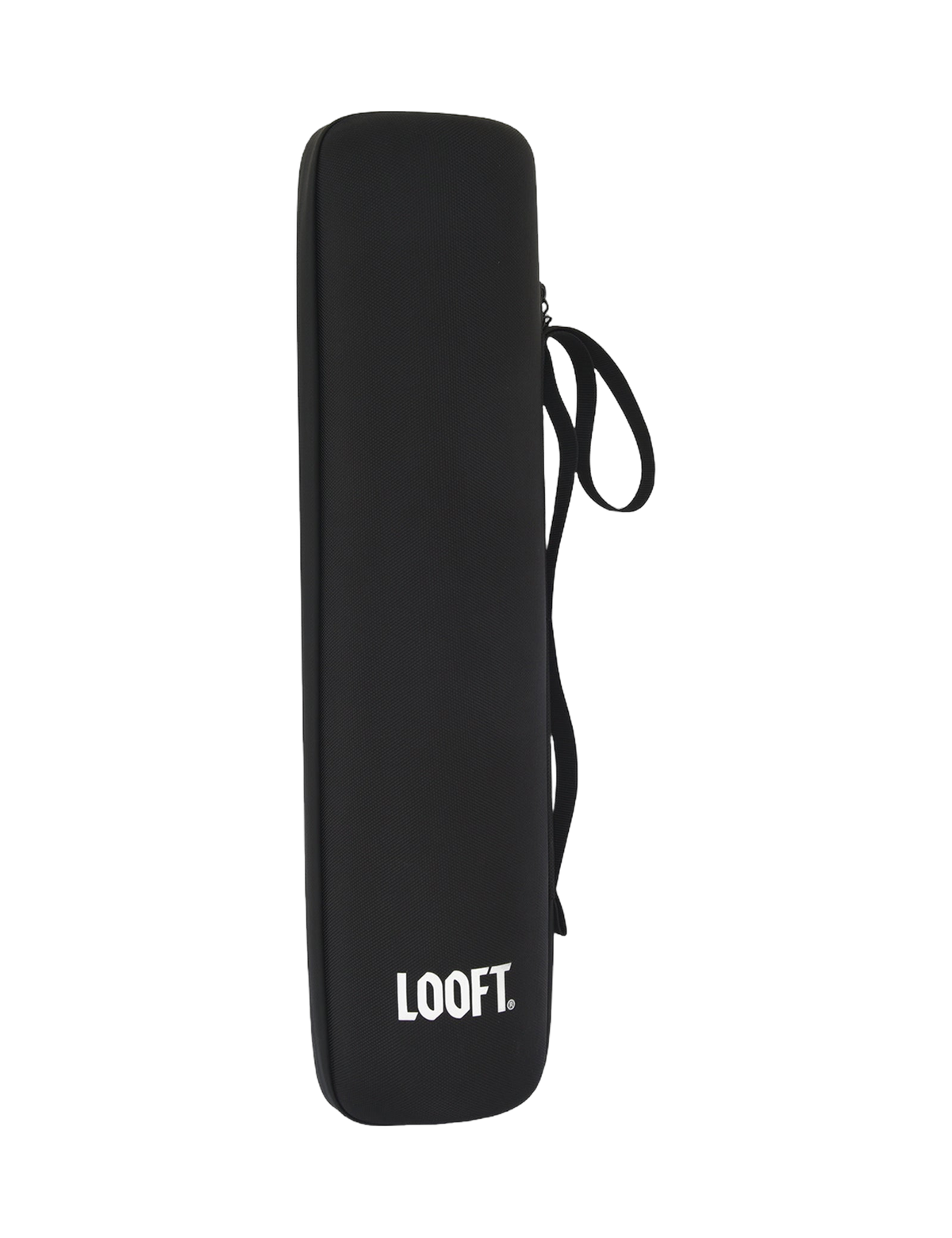 Looftlighter carry case for Classic and Pro — front of black case on transparent background