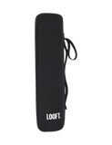 Looftlighter carry case for Classic and Pro — front of black case on transparent background