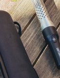 Looftlighter carry case beside a Looftlighter Classic on a timber deck