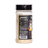 Low n Slow Basics Garlic Goals all-purpose seasoning 260g, left side of shaker, transparent background