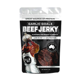 Low n Slow Basics Garlic Goals beef jerky 70g, front of pack on transparent background