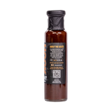 Low n Slow Basics Hook Shot jalapeno whiskey BBQ sauce 250ml, back label detail, transparent background