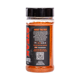 Low n Slow Basics Steak Shooter Spicy beef rub 250g, right side and label detail, transparent background