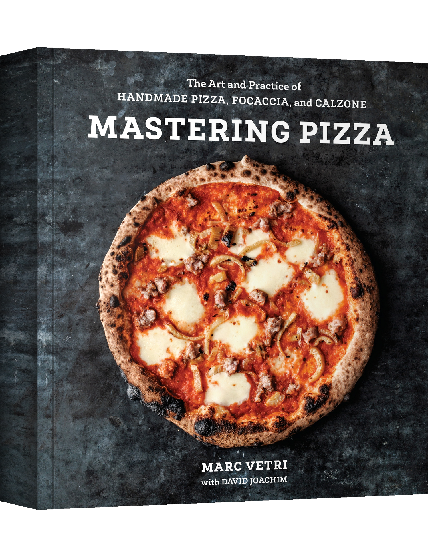 Mastering Pizza by Marc Vetri & David Joachim hardback cookbook — front cover with a margherita