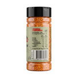 McAdventures The Adventurer BBQ Rub 200g, ingredient list and brand story label detail, transparent background