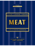 Meat: The Ultimate Companion by Anthony Puharich & Libby Travers hardback cookbook — front cover