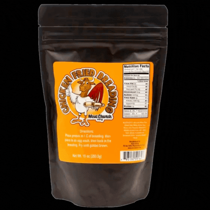 Meat Church Chicken Fried Steak Breading 283g coating — product showcase animation