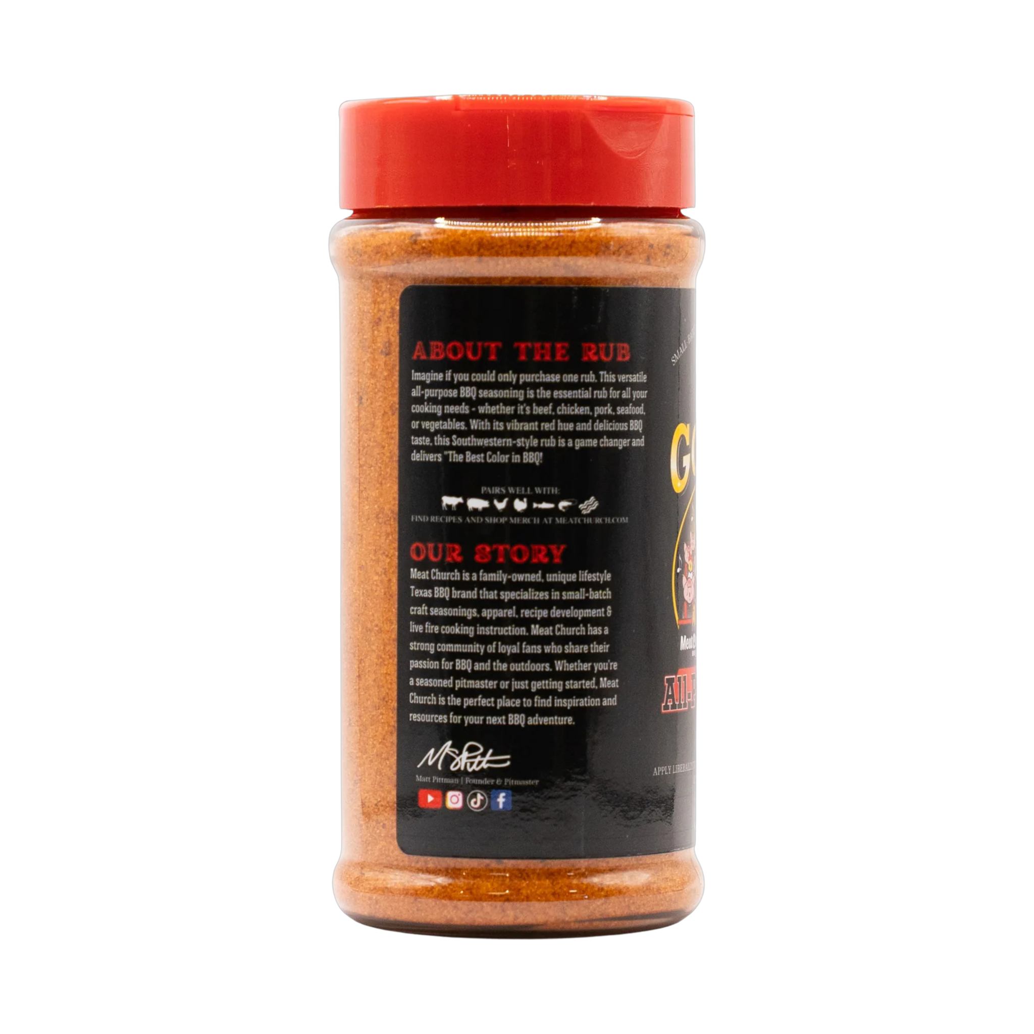 Meat Church The Gospel 354g all-purpose BBQ rub — right side view