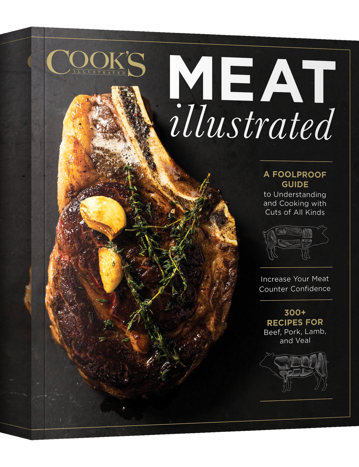 Meat Illustrated by America's Test Kitchen hardback cookbook — front cover