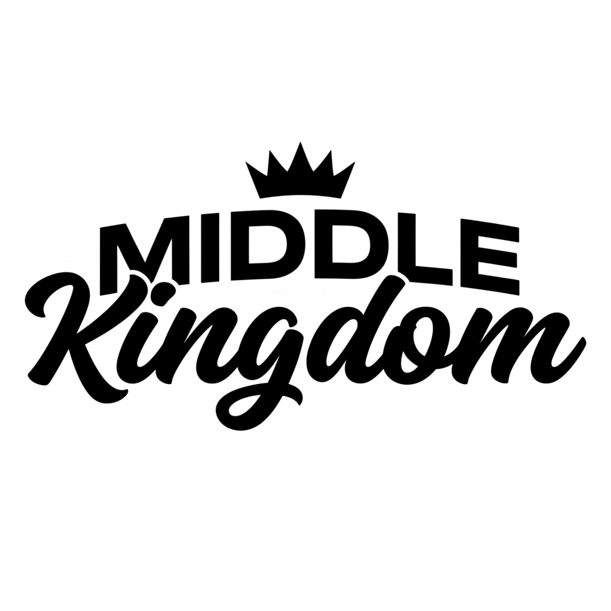 Middle Kingdom BBQ rub and seasoning logo — crown wordmark by Firehouse Barbecue