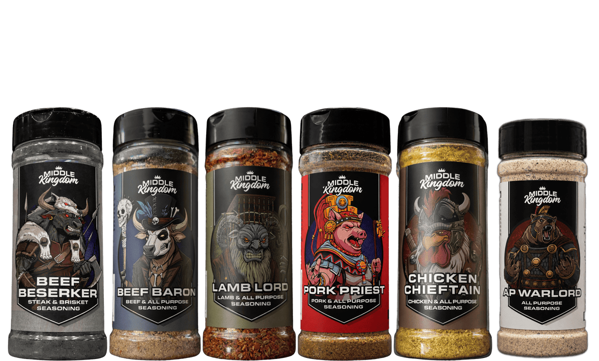 Middle Kingdom Full Kingdom Bundle — six shakers front product photo, tight 5px gap between each