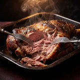 Middle Kingdom Lamb Lord 135g lamb seasoning — slow-cooked lamb shoulder pulled apart into moist shreds with steam rising