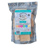 Natural Smoke BBQ Woods Aussie Oak wood chunks 1kg bag — front of bag on transparent background