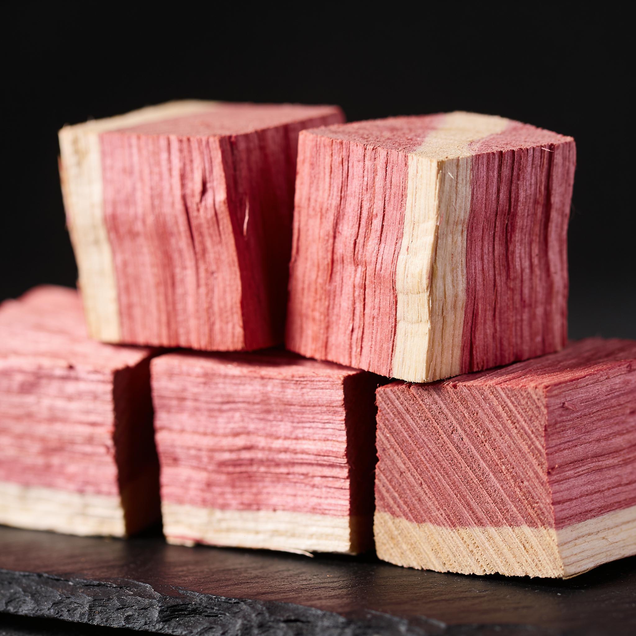 Natural Smoke Cherry BBQ smoking wood chunks close-up