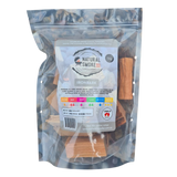 Natural Smoke BBQ Woods Ironbark wood chunks 1kg bag — front of bag on transparent background