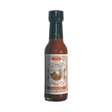 Nomad Chilli Co Habanero Roja fermented hot sauce 148ml, front of bottle on transparent background