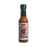 Nomad Chilli Co Reaper Roja fermented hot sauce 148ml, front of bottle on transparent background