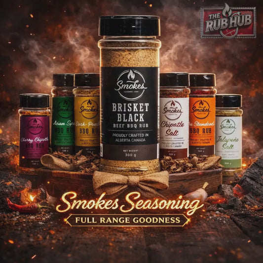 SMOKES SEASONING: Full Flavour Sampler Bundle – Smalls + Pitmaster Brisket Black | THE RUB HUB