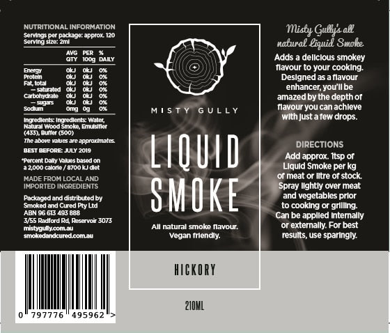Misty Gully Liquid Smoke Hickory label