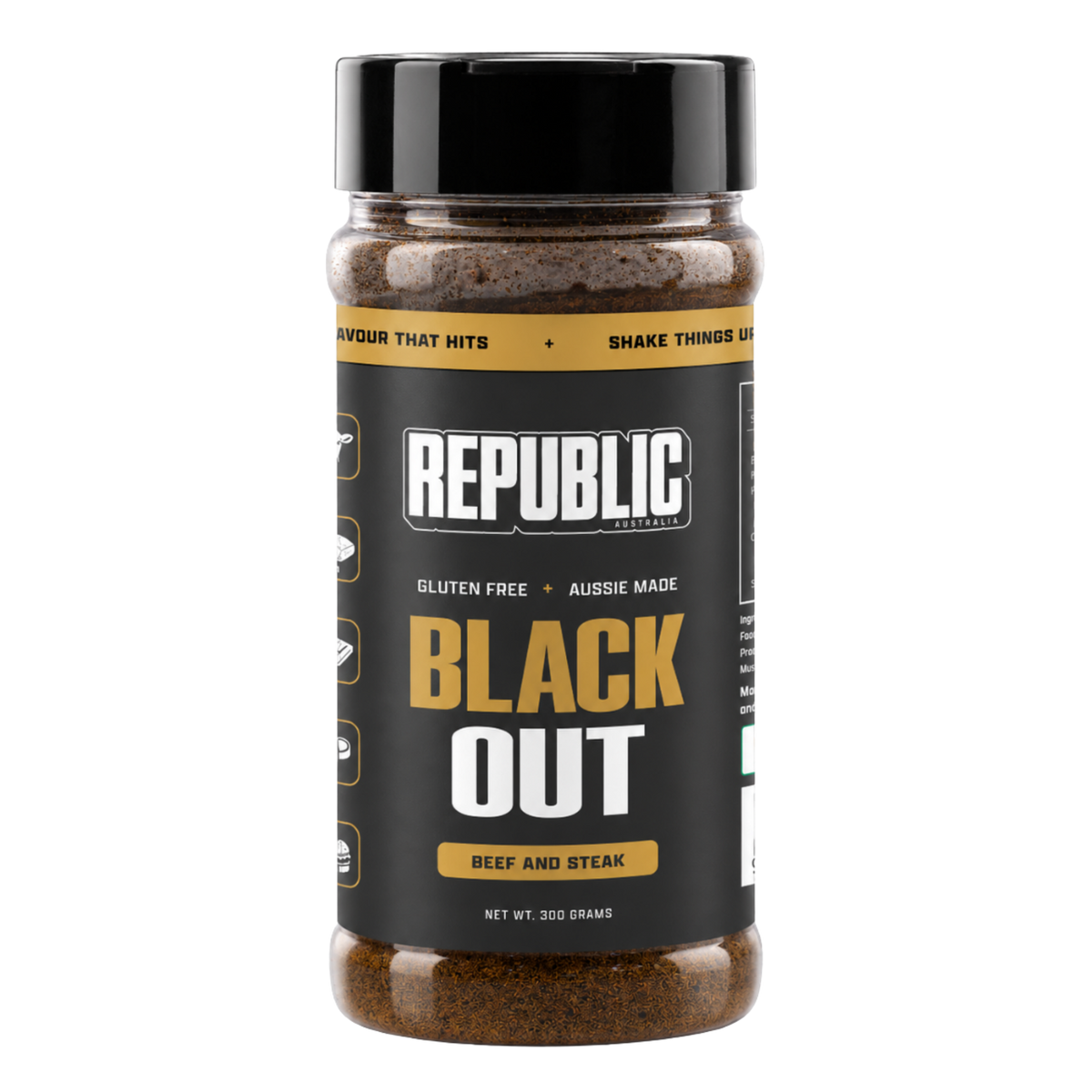 REPUBLIC Black Out Beef & Steak BBQ Rub 300g