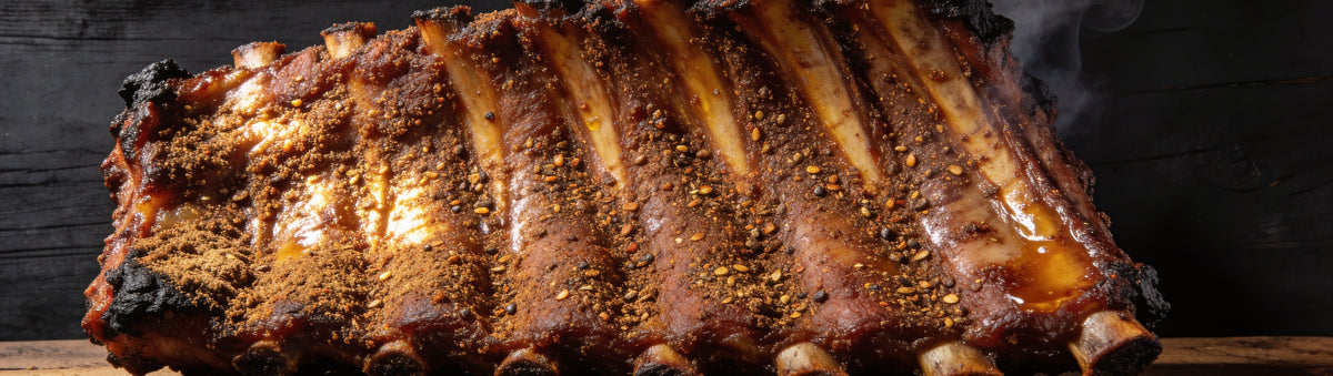 Republic Honey BBQ chicken and pork BBQ rub with a backyard BBQ platter of ribs and steak