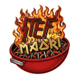 Stef the Maori barbecue brand logo, Frost 3D