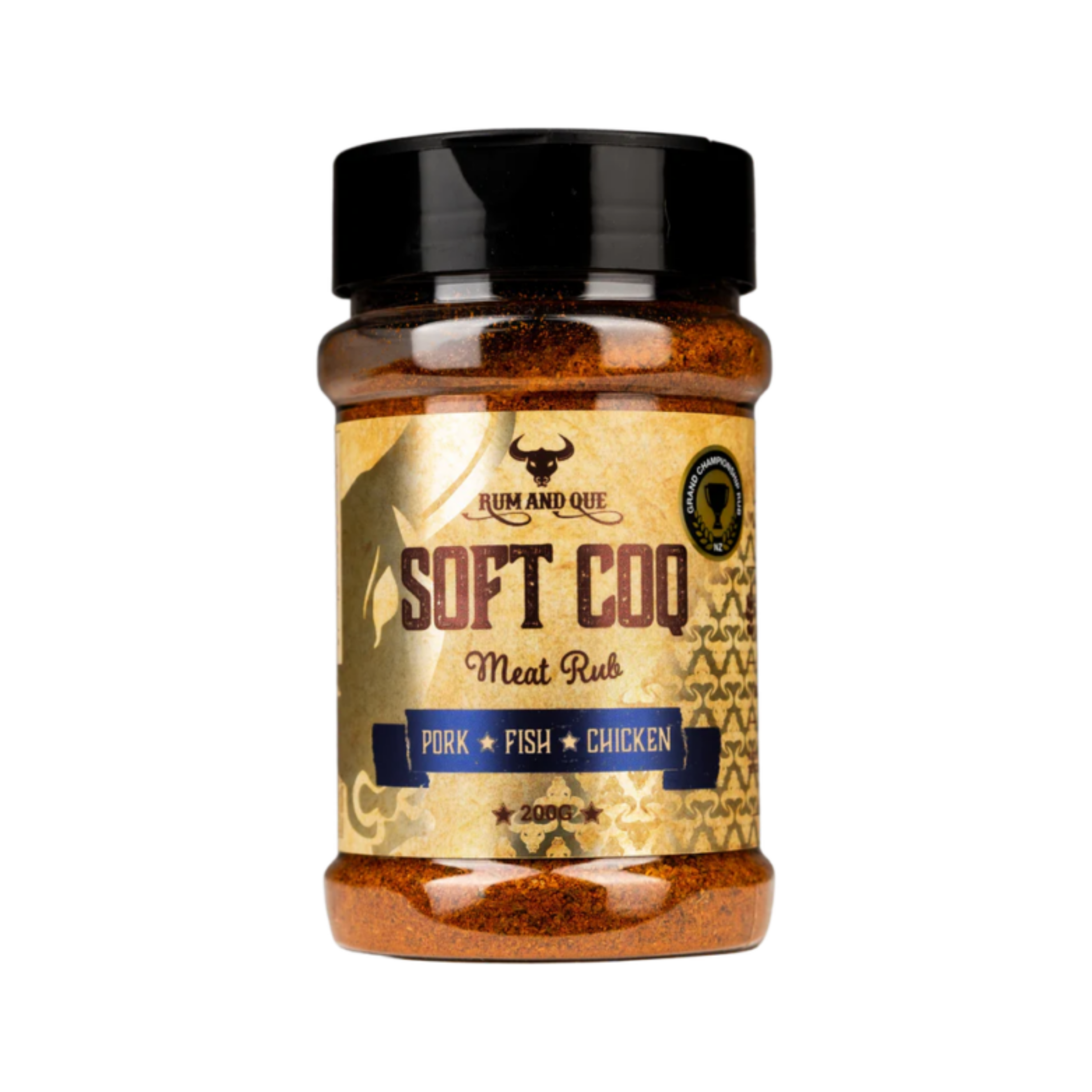 Rum and Que Soft Coq Rub 200g