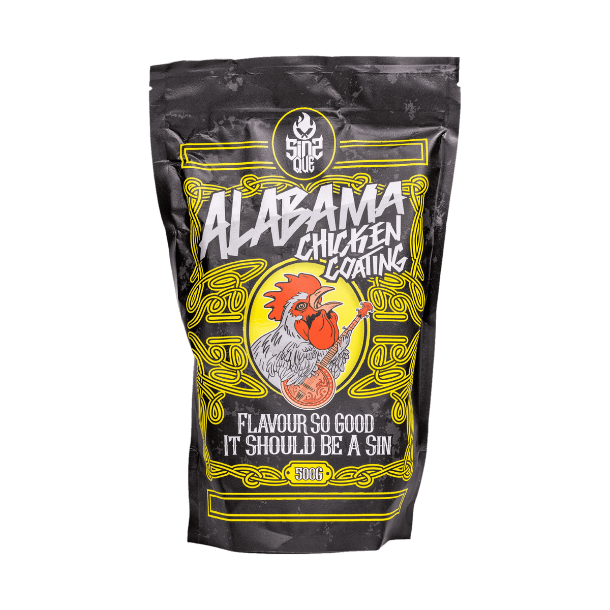 SinsQue Alabama Fried Chicken Coating 500g chicken coating — front of pouch on transparent background