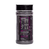 SinsQue Black Mamba Charcoal Rub 250g beef rub — ingredients and nutrition panel, transparent background