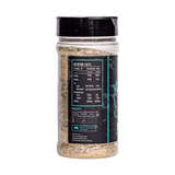 SinsQue Snow All Purpose Rub 250g BBQ rub — ingredients and nutrition panel, transparent background