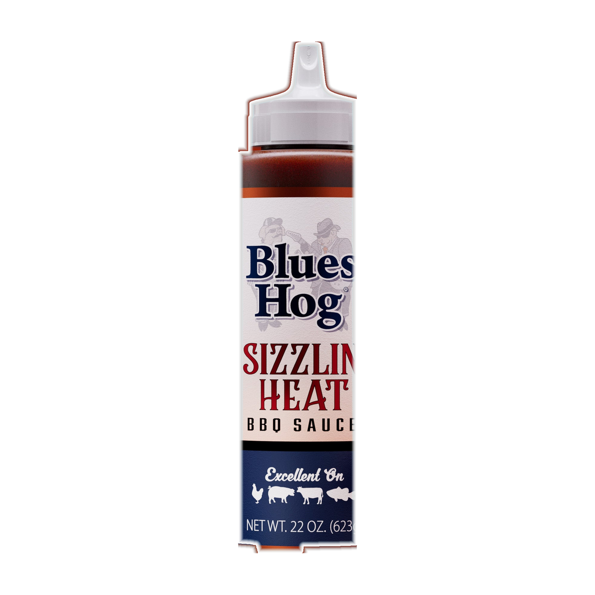 Blues Hog Sizzlin' Heat BBQ Sauce 623g bottle, front label