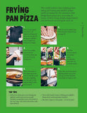 SLICE by Thom & James Elliot paperback cookbook — frying pan pizza step-by-step page