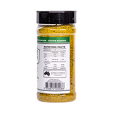 Smoky Pastures Game On rub 250g, ingredients and nutrition panel, transparent background