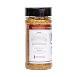 Smoky Pastures Risk It rub 240g, left side label detail, transparent background