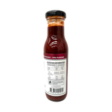 Smoky Pastures Sweet and Sour BBQ sauce 250ml, left side label detail, transparent background
