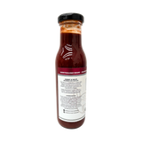 Smoky Pastures Sweet and Sour BBQ sauce 250ml, ingredients panel, transparent background