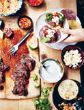 Tacos by Nud Dudhia & Chris Whitney paperback cookbook — carne asada with chipotle cashew nut salsa