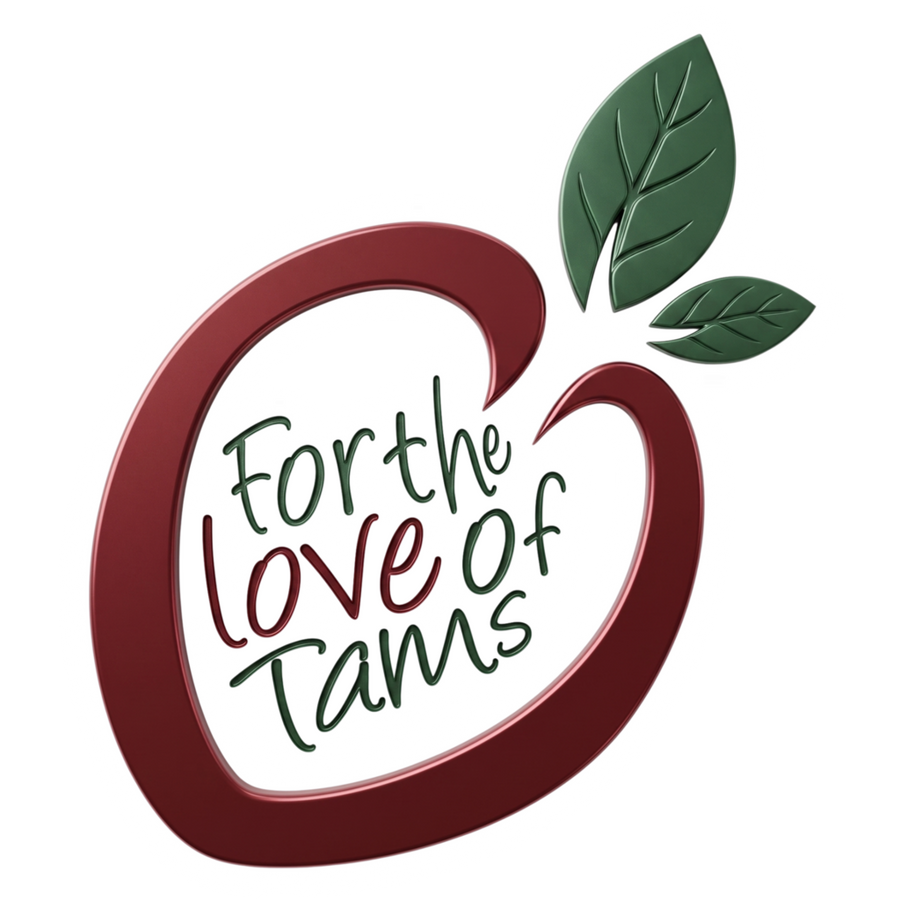 Tamco — For The Love Of Tams logo (transparent, card badge)