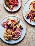 Tandoori Home Cooking by Maunika Gowardhan hardback cookbook — creamy chicken skewers with green chilli and coriander