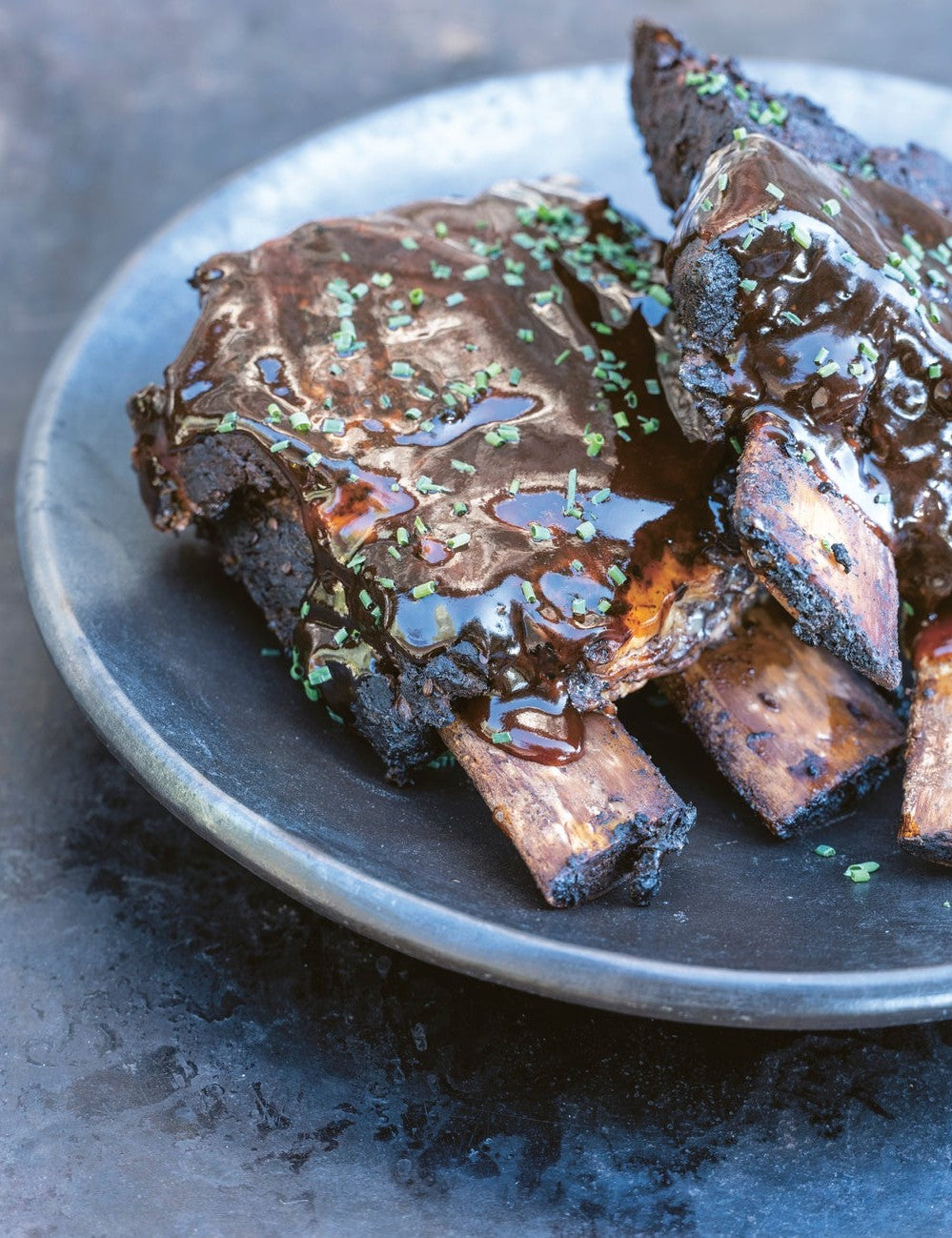 The Art of Barbecue by Thierry "Big T" Cornuet hardback cookbook — beef short ribs recipe page