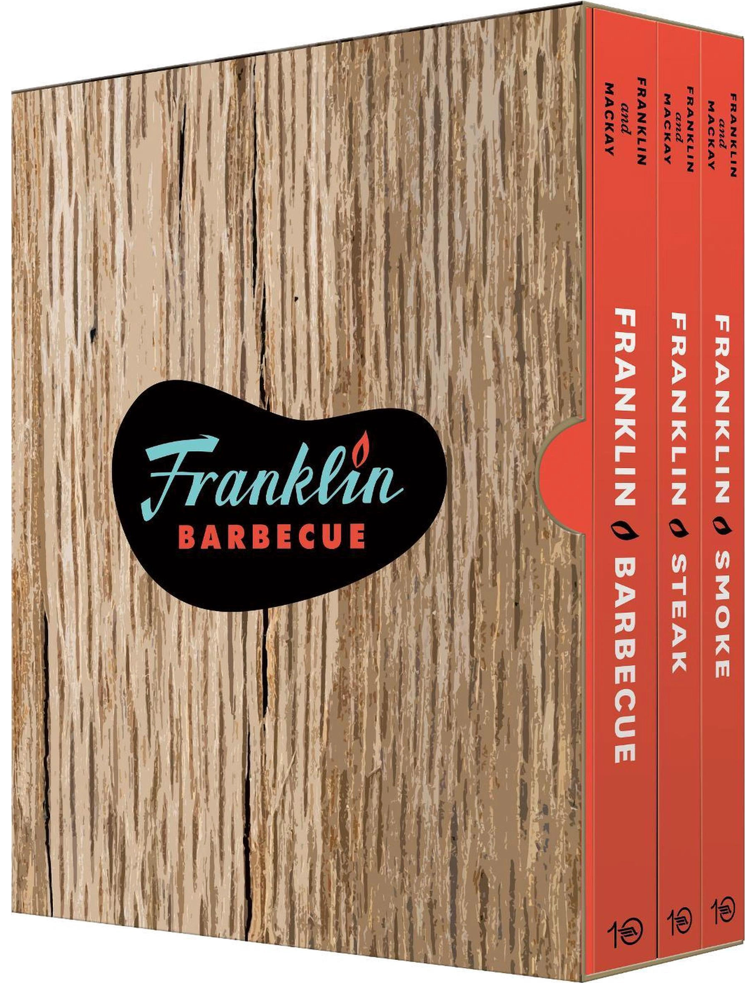 Complete Franklin Barbecue Collection by Aaron Franklin & Jordan Mackay boxed set — box set slipcase and three spines