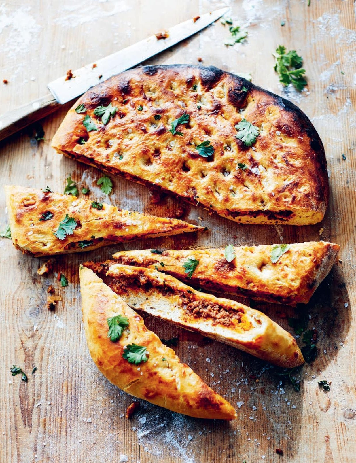 The Curry Guy BBQ by Dan Toombs hardback cookbook — Curry-Stuffed Naan recipe page