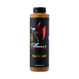 Tillman's Barbecue Florida Gold mustard BBQ sauce 567g, front of bottle on transparent background